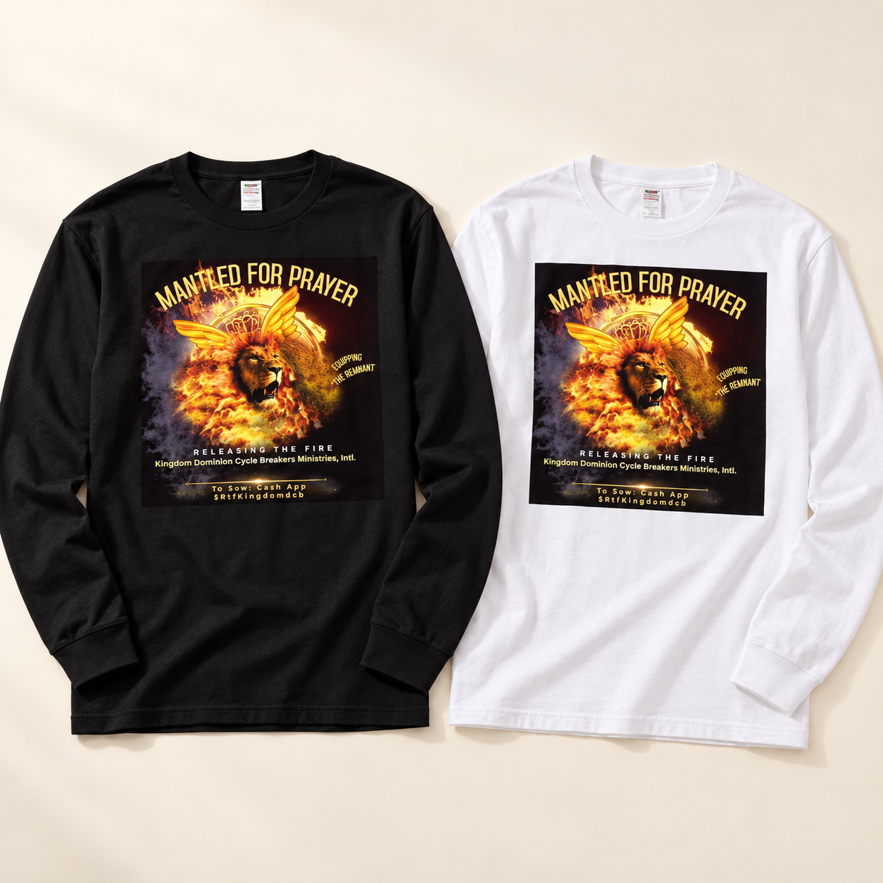Collection Shirt with the collection’s lion, crown, and fire artwork